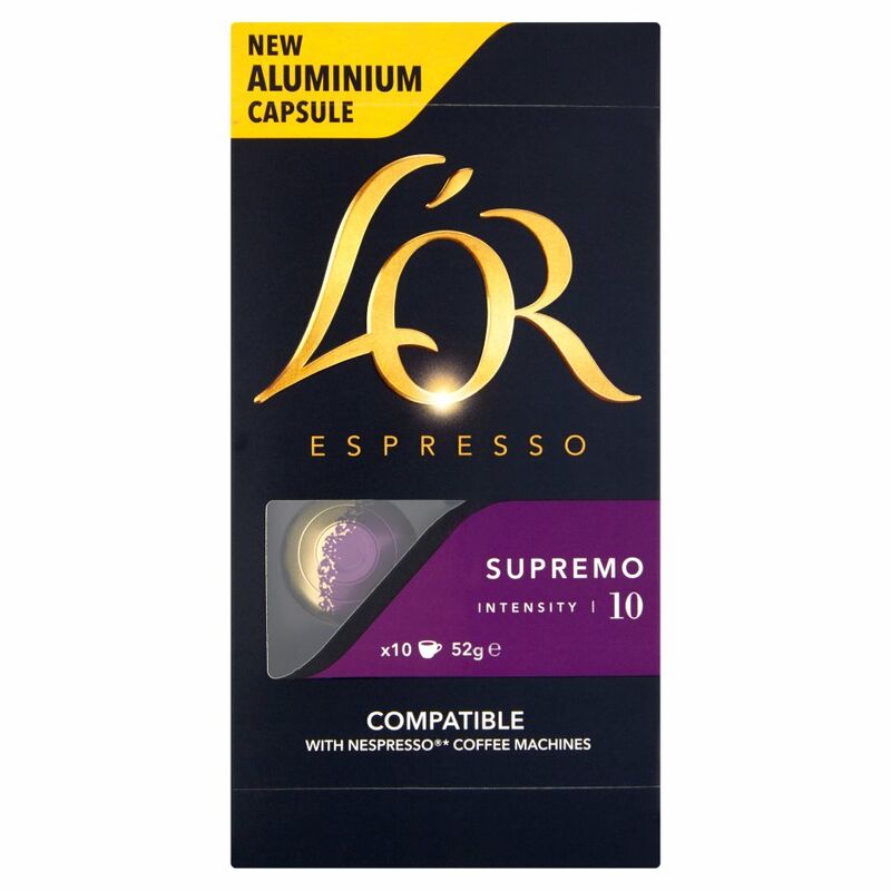 L'OR Espresso Forza, Intensity 9, 10 Aluminium Coffee Capsules L'OR Espresso Forza, Intensity 9, 10 Aluminium Coffee Capsules