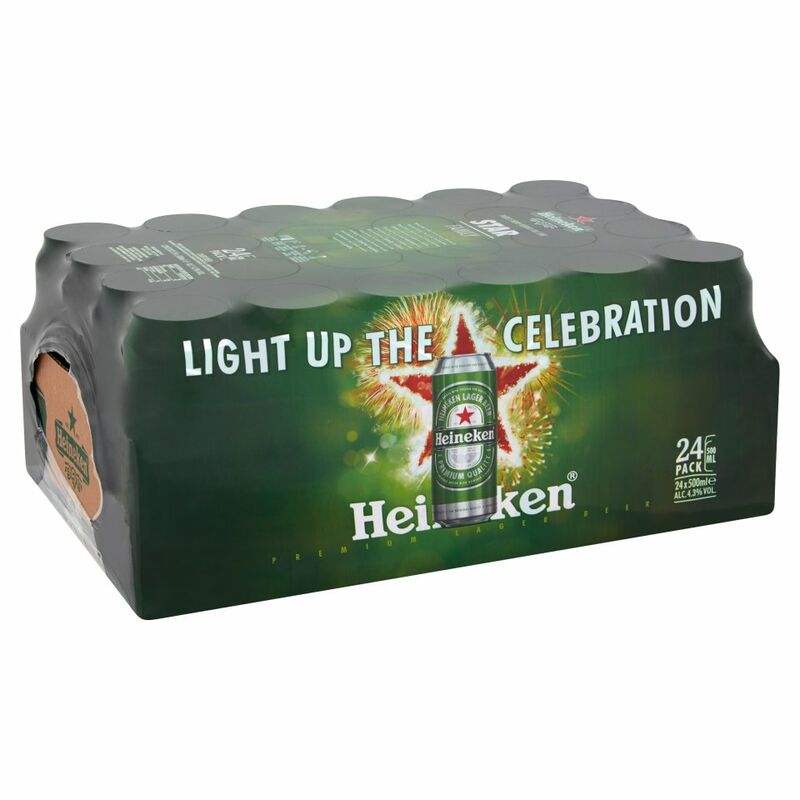 Heineken Premium Lager Beer 24 x 500ml
