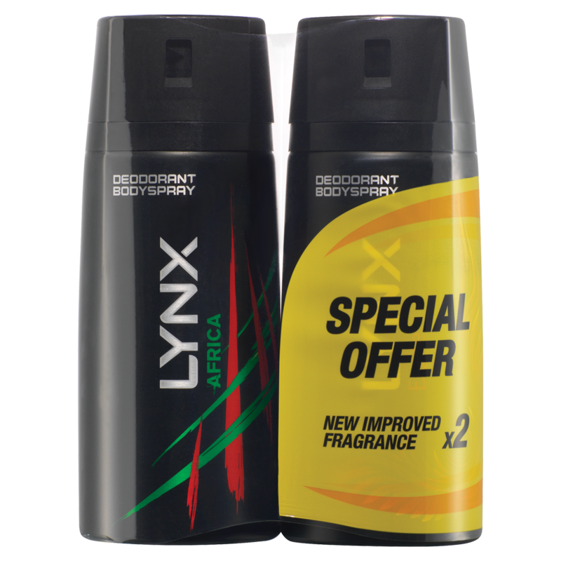 Lynx Africa Deodorant Bodyspray 2 x 150ml 8712100936463