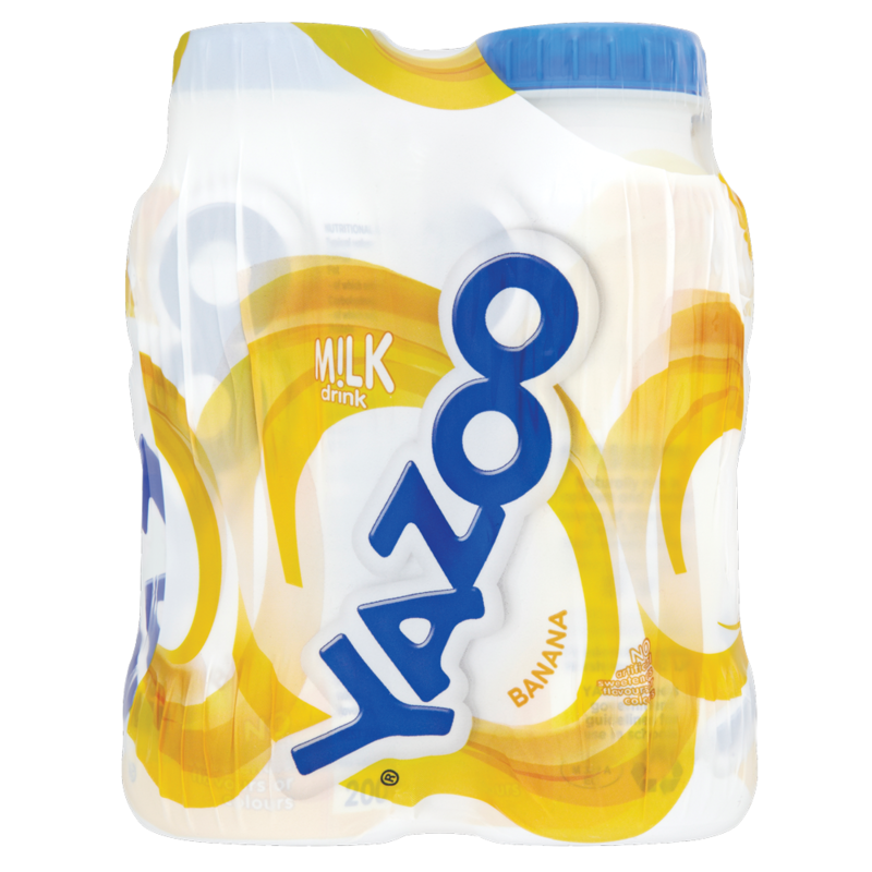 Yazoo Banana Milk Drink 4 x 200ml 800ml