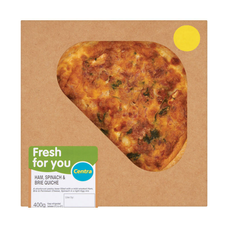 Centra Fresh for You Ham Spinach Brie Quiche 400g