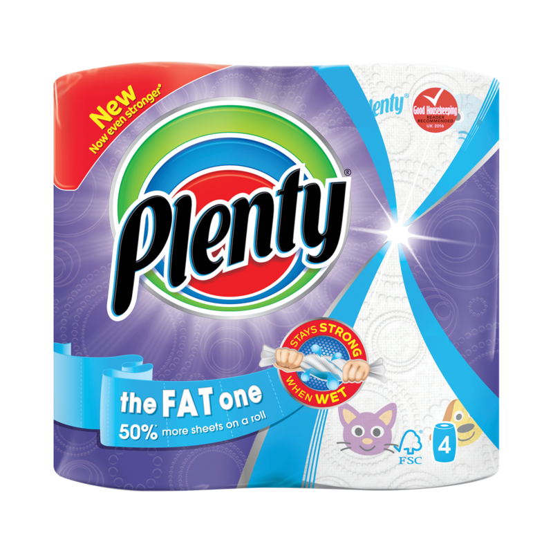 Plenty The Fat One Fun Prints 4 Kitchen Rolls