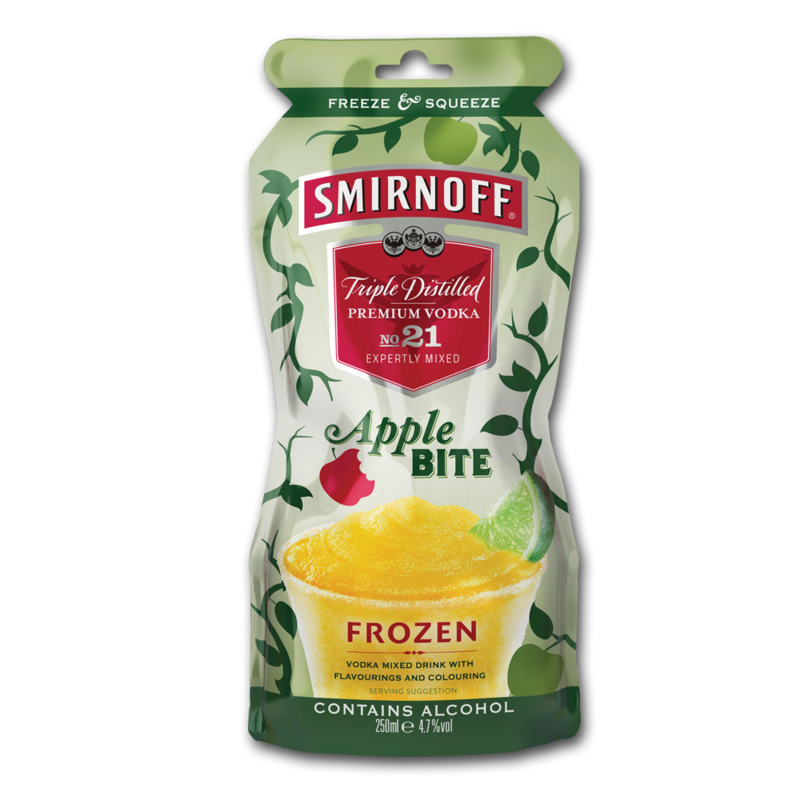 Smirnoff frozenPouch apple 250ml Smirnoff frozenPouch apple 250ml
