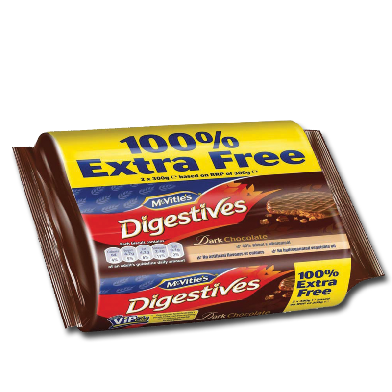 McVitiesDarkChocolateDigestives 100extraFree McVitiesDarkChocolateDigestives 100extraFree