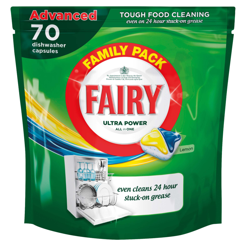 Fairy Ultra Power All in One Lemon Dishwasher Tablets 70 Pack Fairy Ultra Power All in One Lemon Dishwasher Tablets 70 Pack