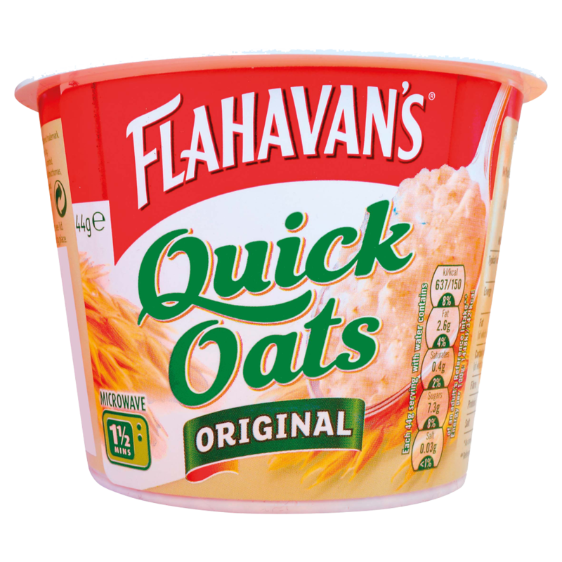 Flahavans Quick Oats Portable Porridge Original 44g Flahavans Quick Oats Portable Porridge Original 44g