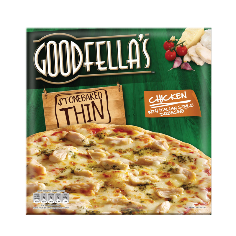 Goodfellas stoneBakedThin chicken 365g Goodfellas stoneBakedThin chicken 365g