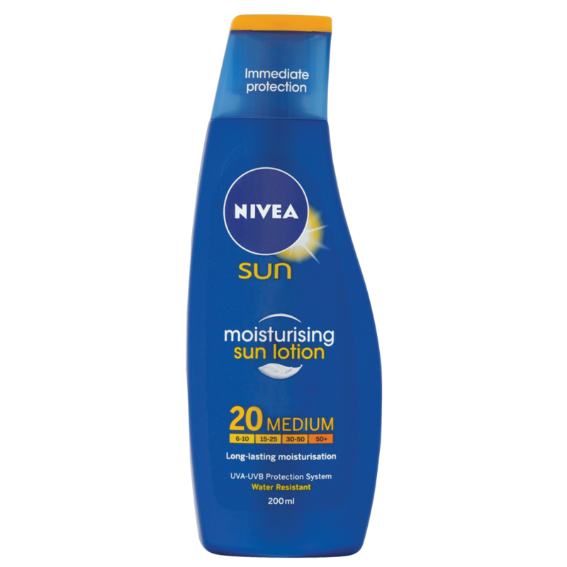 NIVEA SUN Moisturising Sun Lotion 20 Medium 200ml NIVEA SUN Moisturising Sun Lotion 20 Medium 200ml