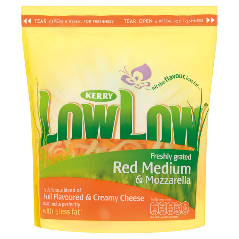 LowLow Freshly Grated Red Medium Mozzarella 200g
