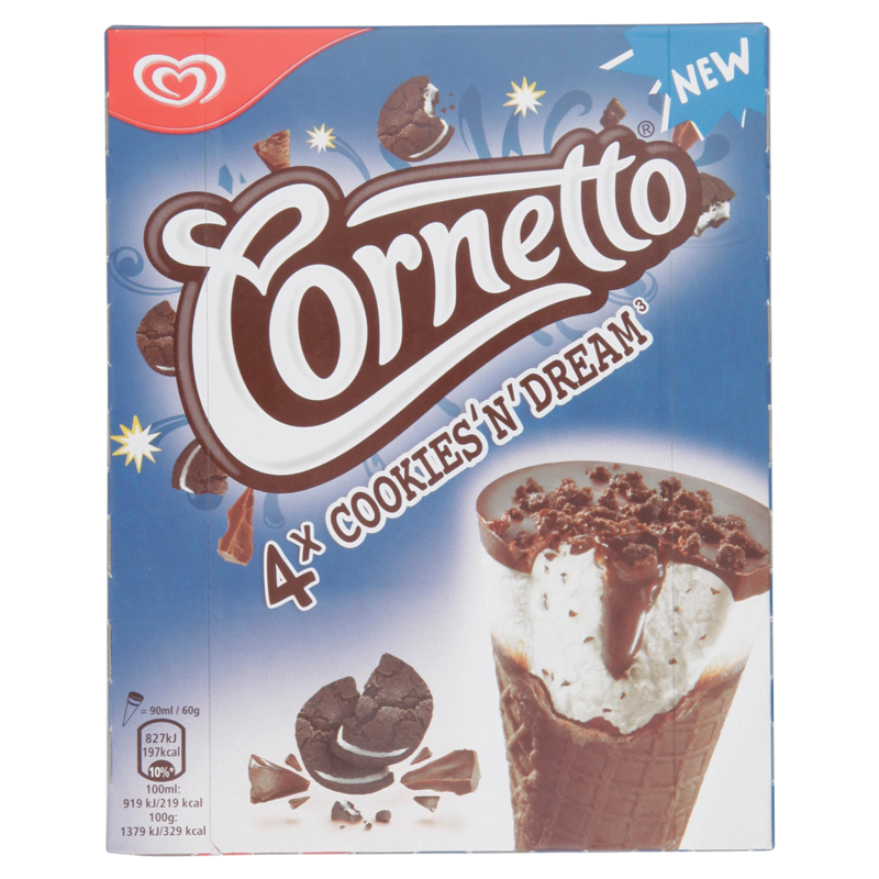 Cornetto Cookies n Dream 4 x 360ml