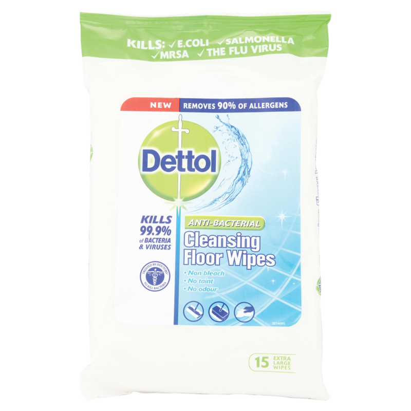 Dettol Anti Bacterial Cleansing Floor Wipes 15 Ext Dettol Anti Bacterial Cleansing Floor Wipes 15 Ext