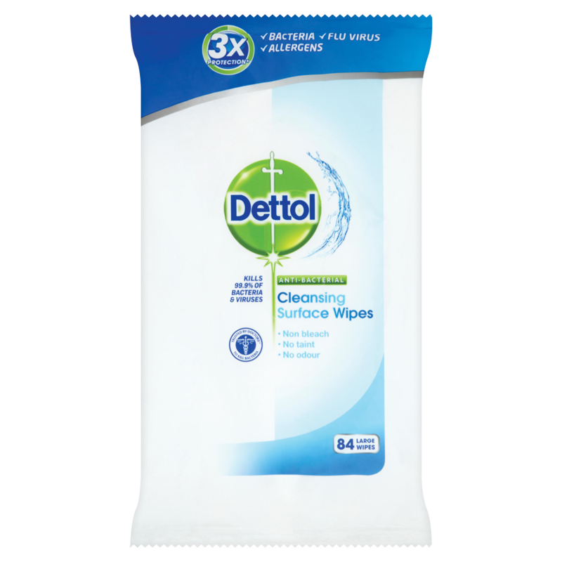 Dettol Antibacterial Wipes Surface Cleanser 84ea
