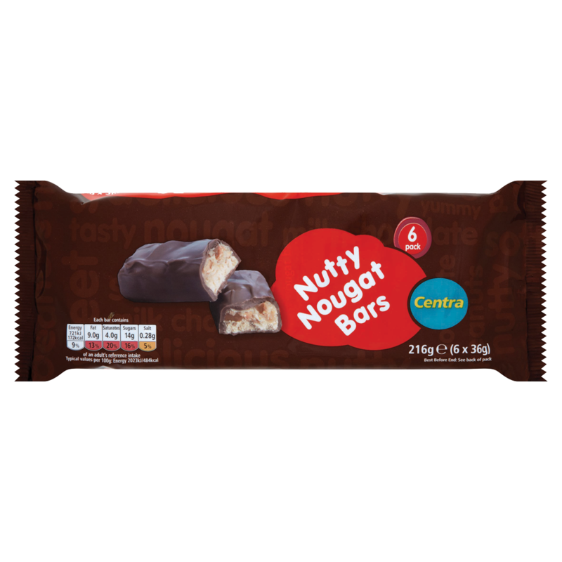 Centra Nutty Nougat Bars 6 x 36g 216g