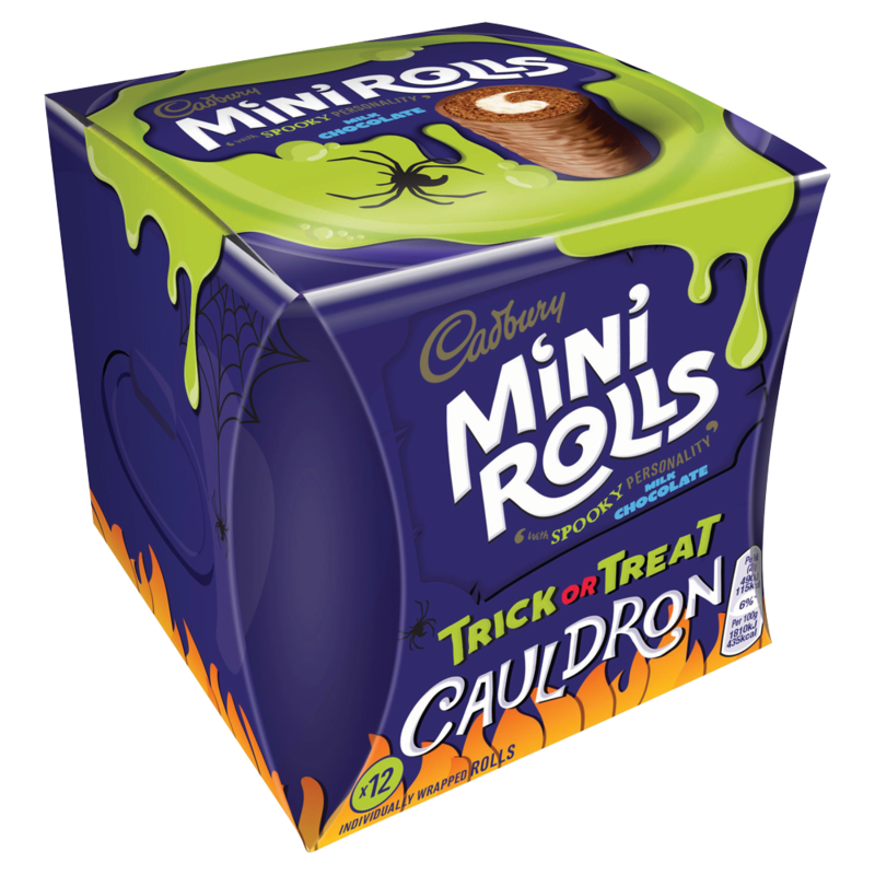 Cadbury 12 Mini Rolls Milk Chocolate Trick or Treat Cauldron