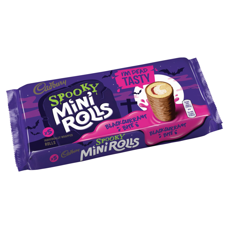Cadbury 5 Spooky Mini Rolls Blackcurrant Bite