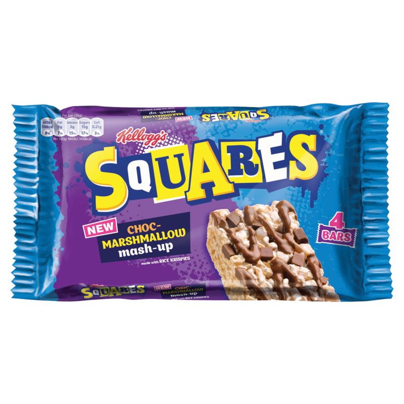 Kellogg s Squares Choc Marshmallow Mash Up 4 x 36g