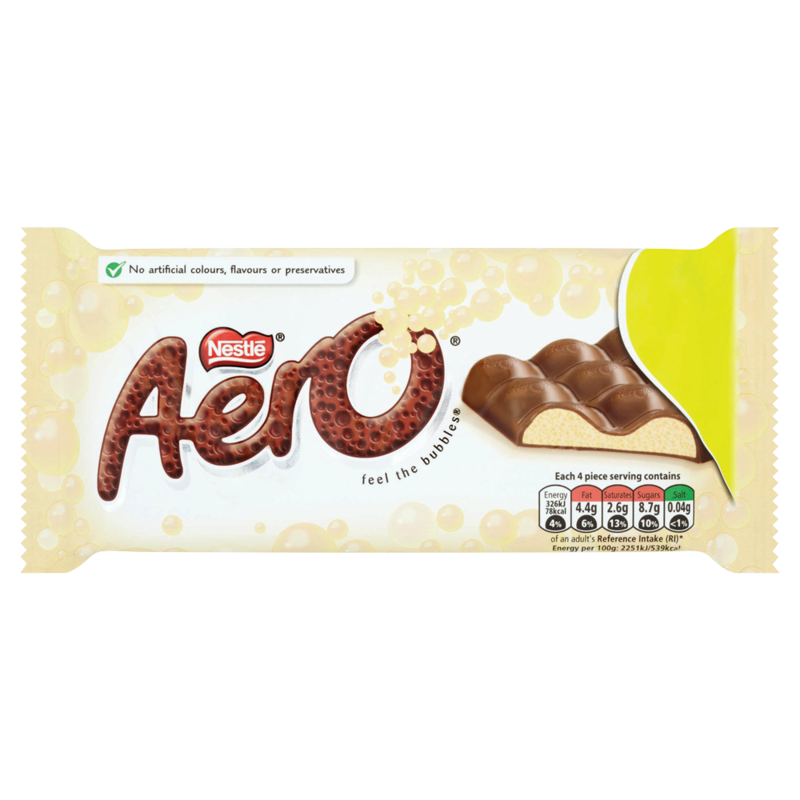 Aero Bubbly White Chocolate Sharing Bar 100g