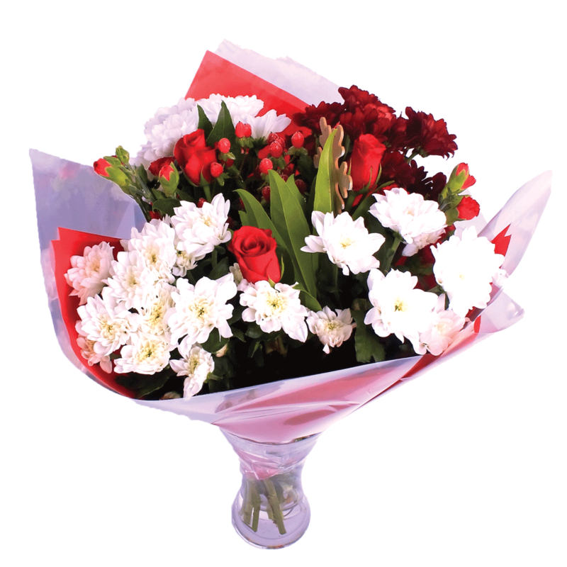 Christmas cheers fresh flower bouquet