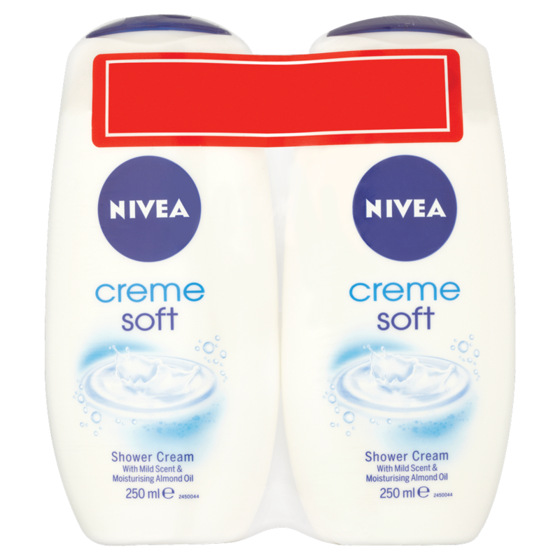 NIVEA Creme Soft Shower Cream Twin Pack 250ml