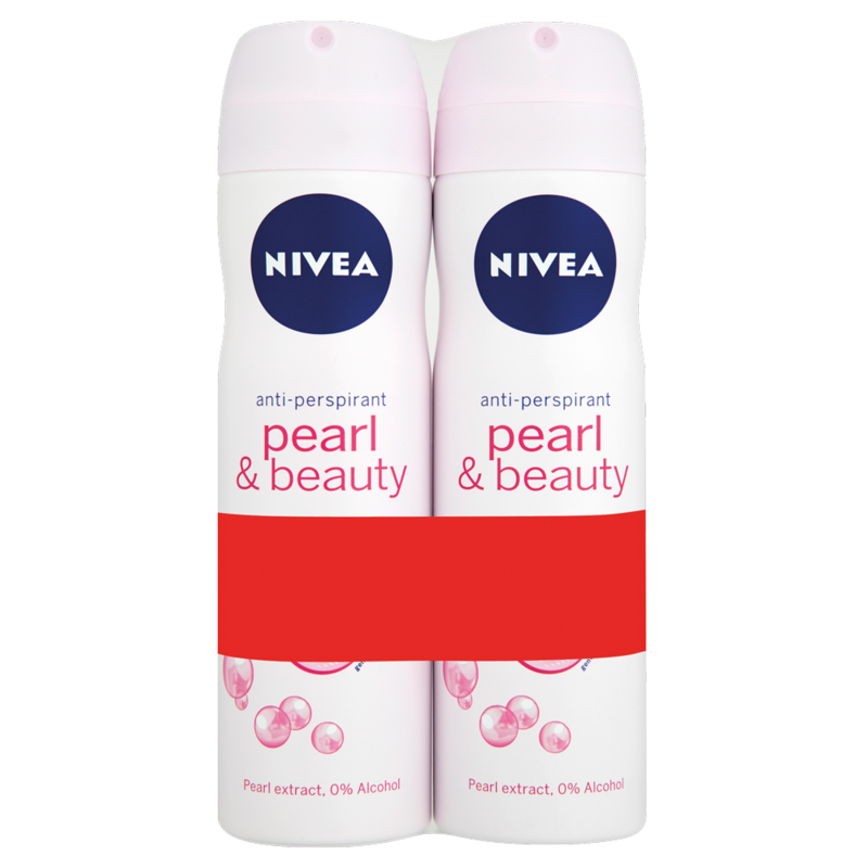 NIVEA Pearl Beauty 48h Anti Perspirant 2 x 150ml