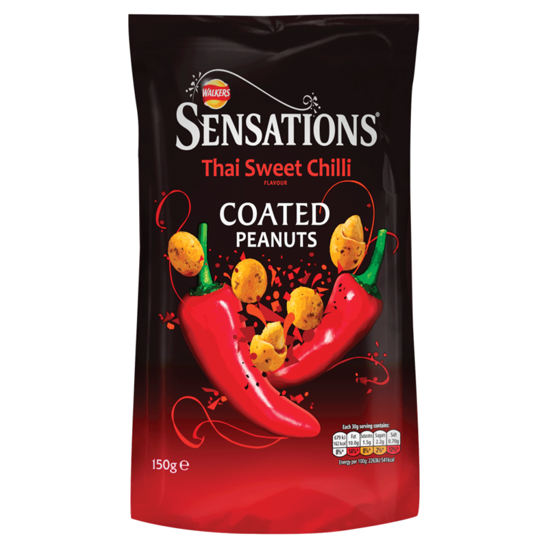 Walkers Sensations Thai Sweet Chilli Flavour Coated Peanuts 150g
