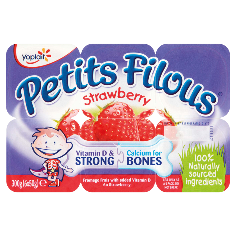 Yoplait Petits Filous Strawberry 6 x 50g 300g