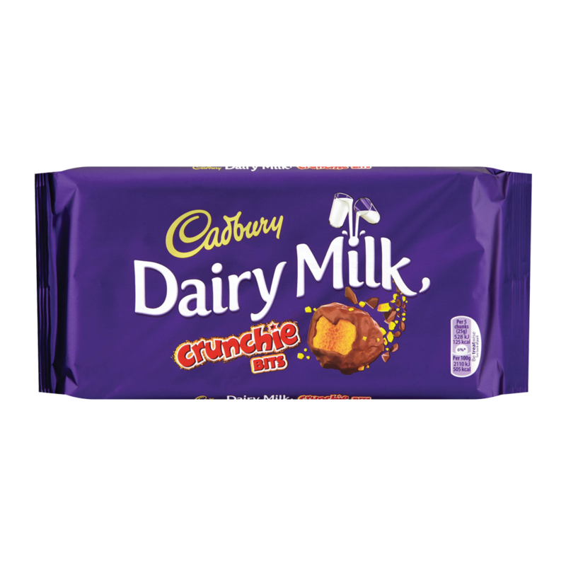 Dairy milk crunchie bits