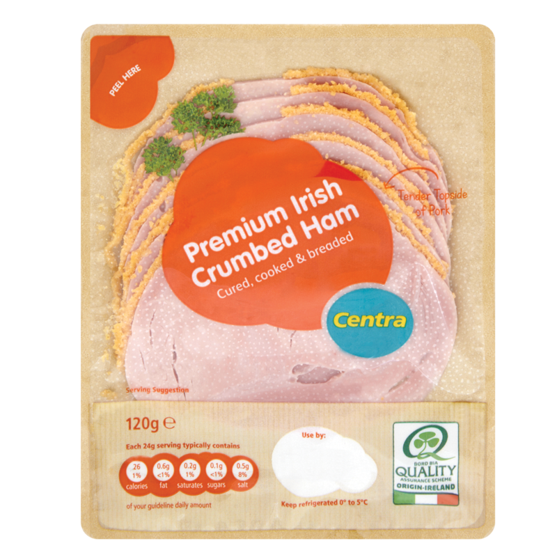 Centra Premium Irish Crumbed Ham 120g Centra Premium Irish Crumbed Ham 120g
