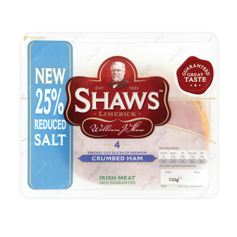 Shaws Crumbed Ham 4 Slices 130g