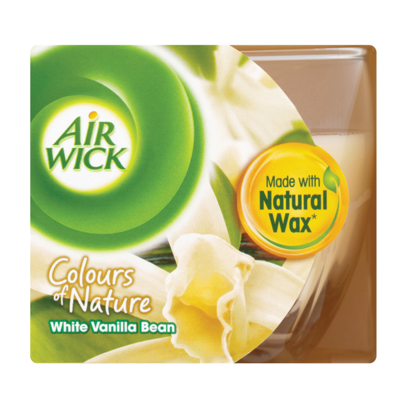 Air Wick Colours of Nature White Vanilla Bean Candle 115g