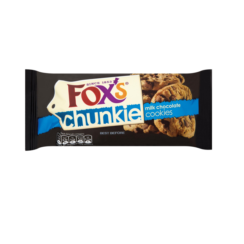Foxs Chunkie Milk Chocolate Cookies 180g Foxs Chunkie Milk Chocolate Cookies 180g