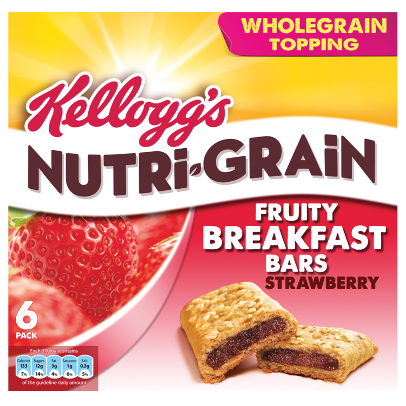 Kellogg s Nutri Grain Soft and Fruity Strawberry 6 x 37g Kellogg s Nutri Grain Soft and Fruity Strawberry 6 x 37g